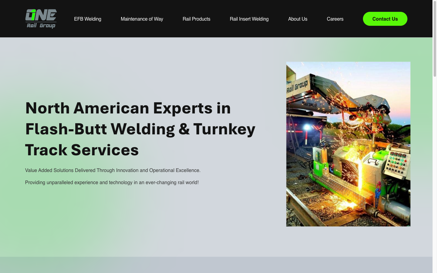 One Rail Group website screenshot